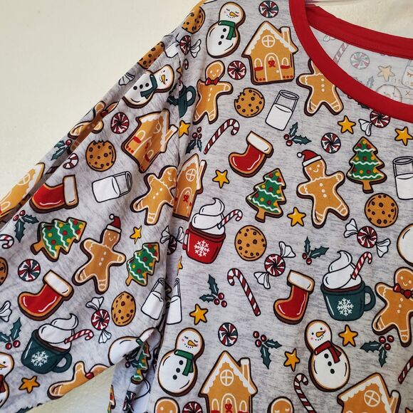 Little Sleepies Lounge Pajama‎ Set Christmas Gingerbread Long Sleeve Women's XL - Picture 6 of 16